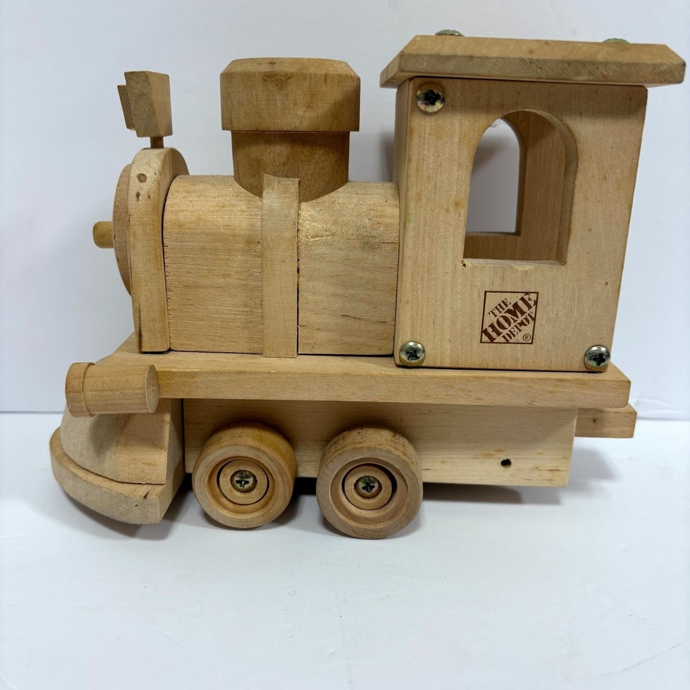 Vintage‎ The Home Depot Christmas Wooden Toy Locomotive Train Engine Handmade